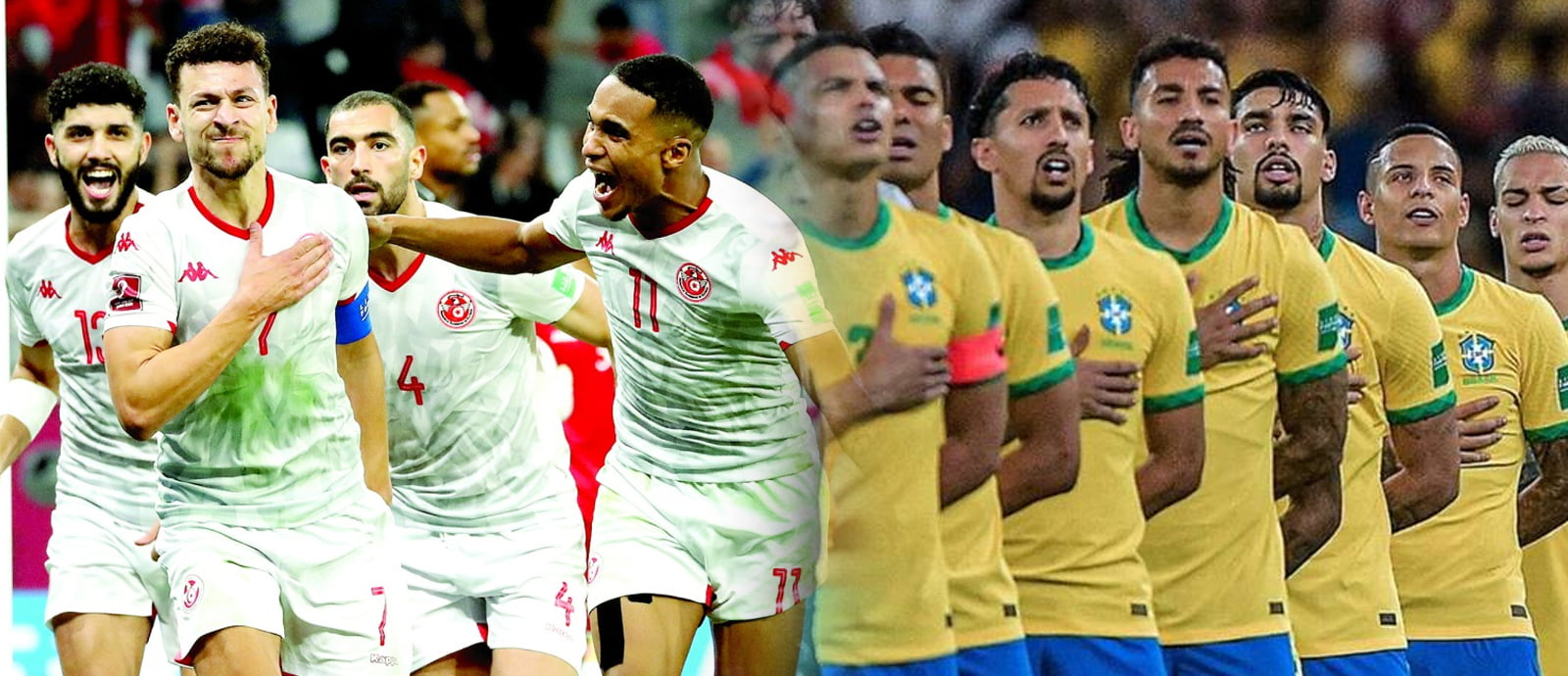تشكيلة المنتخب التونسي في مواجهة نظيره البرازيلي